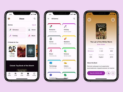 Clubok Store app design minimal mobile ui