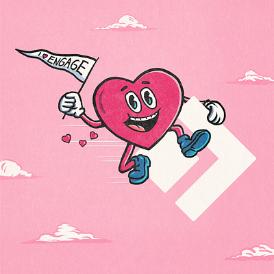 Love from Engage art digital art heart holiday illustration procreate valentines day
