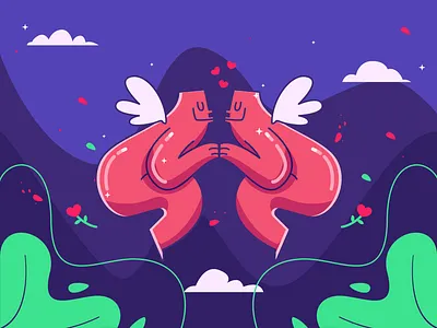Couple in Love Illustration couple draw illustration love vector