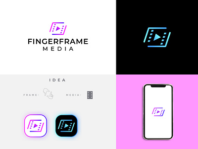 FINGERFRAME MEDIA | Media Logo adobe illustrator branding creative logo design dribbble fingerframe media logo freelance logo designer freelancer graphic design graphic designer logo logo design logofolio media logo minimal minimalism modern logo multimedia logo portfolio vector