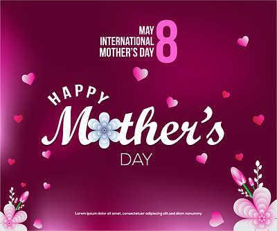 Mothers Day Background Design abstract background design graphic design illustration logo mothers day social media banner