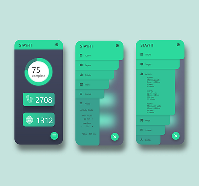 Fitness Mobile App UI fitness mobile ui fitness record mobile ui