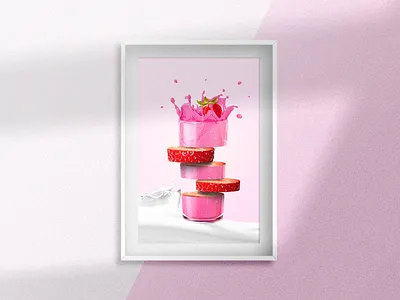 Manipulated Strawberry Milkshake graphic design photomanipulation photoshop