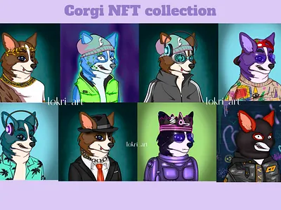 NFT Corgi collection graphic design illustration nft nft collection
