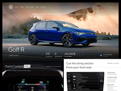 Volkswagen Golf ui ux website