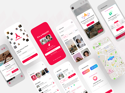 Namastey : Video Dating App app chat clean ui daily ui date dating dating app design interface match minimal mobile app premium profile social media tiktok tinder ui ui design uiux