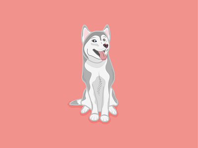 Husky design dog graphic design howl husky illustration logo vector woof