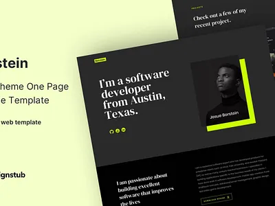 HTML Template – Dark Theme Resume Template bootstrap temeple dark portfolio dark theme free design free html template free theme html portfolio resume