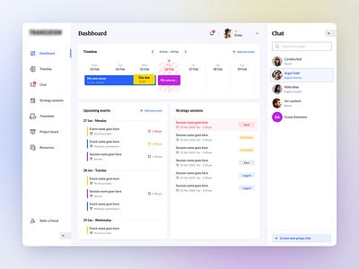 EdTech platform dashboard ui user experience user interface ux