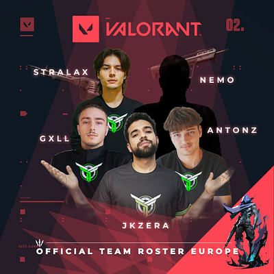 TxT Gaming - Valorant Roster ui