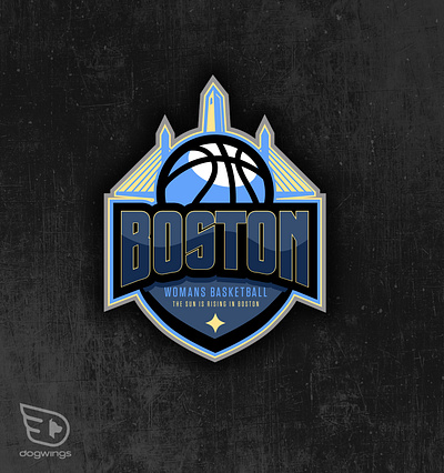 WNBA Team logo concepts basketball boston branding chipdavid dogwings hoops logo vector