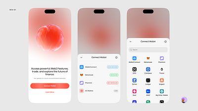 Wallet Connect - Light Theme aesthetic ai aiagent app branding crypto defi minimal ui uiux ux wallet web3 web3 wallet