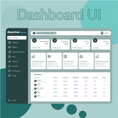 ✨ Day 13 of #100DaysOfDesign – Dashboard UI ✨