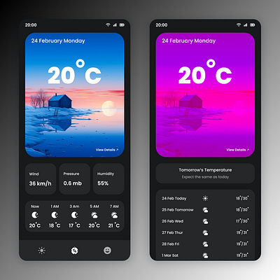 Weather Mobile App app dailyui figma ui uidesign uiux uiuxdesign ux uxdesign weather