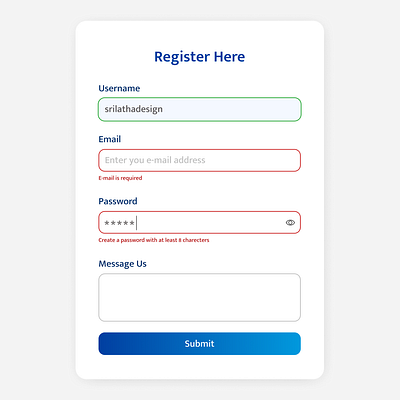 ✨ Day 15 of #100DaysOfDesign – Contact Form UI ✨