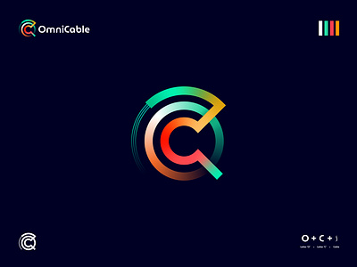 OmniCable | Modern Logo Design brand identity branding cable logo cable logo design clean logo clean logo design colorful logo design gradient logo logo logo design minimal minimal branding minimal logo modern modern logo modern logo design omni omnicable refocus