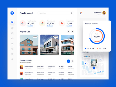 Real Estate Dashboard UI Concept admin apartment building concept dashboard hotelsbook house mortgage property property agency real estate real estate dashboard realestate agent redesign rent uiux webapp webapp re design