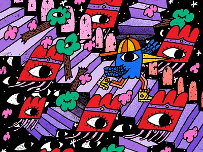 Downstairs adobe fresco art doodle illustration illustration art imagination nft nft artist