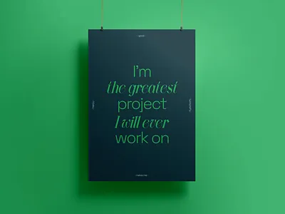 The greatest project blue color design font graphic design green illustration lettering neon serif type typography