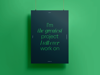 The greatest project blue color design font graphic design green illustration lettering neon serif type typography