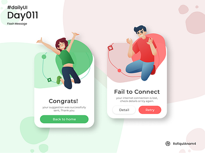 Daily UI 011 | Flash Message @Rofiqulanam4 011 daily ui daily011 dailyui design flash message graphic design illustration ui uidesign userinterface ux uxdesign