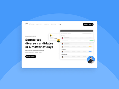 Findem Landing Page branding landing page saas saas landing page ui ux website design