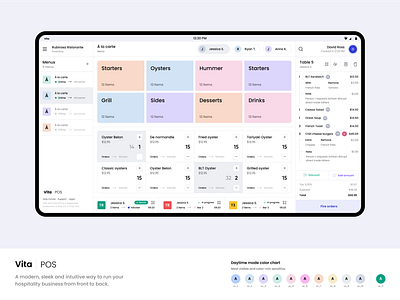 Vita POS — Daytime mode bill branding café checkout fast food fine dining food invoice order taking ordering payment payments point of sale pos restaurant restaurants ui ux