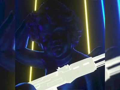 Battle Angel - Work in progress NFT 3d adobe aftereffects animation art c4d cg design digital distortions glitch glow motion graphics