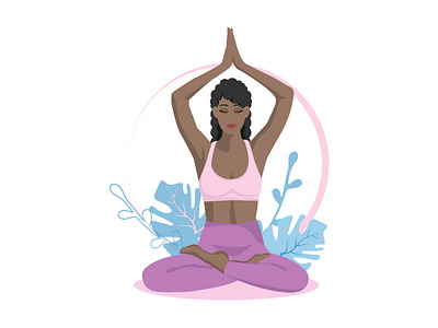 Girl in the lotus position beauty design girl graphic design illustration lotus position poster vector yoga