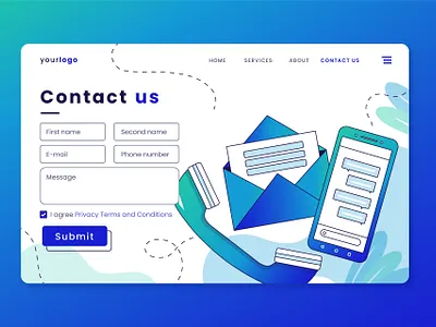 Daily UI #028 - Contact Us contact us dailyui dailyuichallenge form