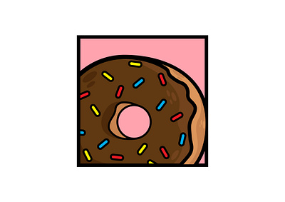 Chocolate-Glazed Donut🍩 brown cartoon cartoon logo chocolate chocolate donut chocolate glaze donut cream design donut food glazed donut graphic design illustration logo sweet