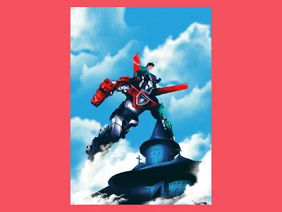 Kajet Journal #1 80s animation anime blue cartoon design editorial graphicdesign illustration japan kajet manga robot sky vector voltron