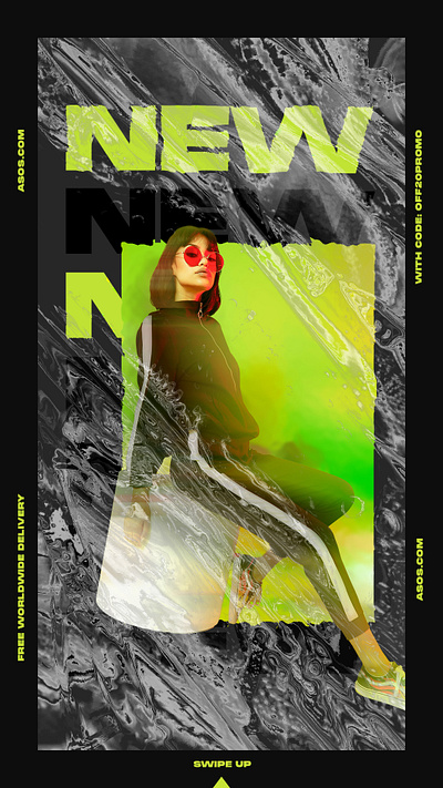 Displaced fashion poster displaced poster fashion poster design