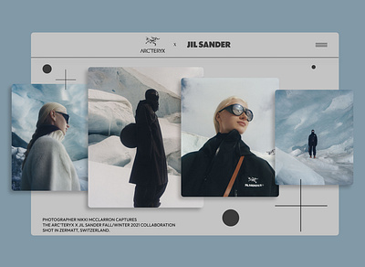 Arc'teryx x Jil Sander Prototype Web Design. arcteryx branding design dribble fashion figma jilsander ui uiux uiweb ux uxweb web webdesign website webui webux