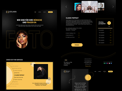 Photo Studio Website Design design foto fotolarsen graphic design photo photo studio photography photoshot studio ui webdesign website website design