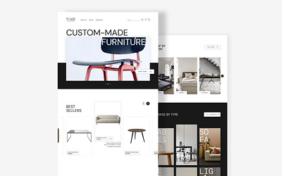 Furniture online store website design furniture store landing page ui ui design website design