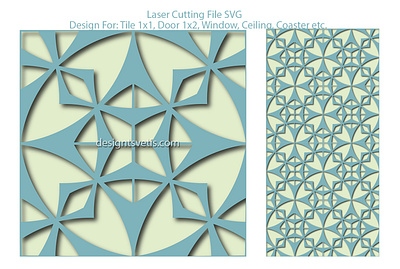 Laser Cutting File SVG Square Tile amazing beautiful design digitalart geometric gorgeous laser cut file pattern seamless square tile svg vectorart