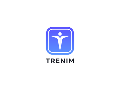 Trenim branding design exercise figure graphic design human icon logo logotype minimal simple sport t trainer training workout