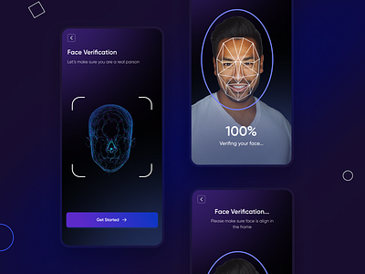 ekyc- Face verification mobile application apps creative design ekyc face verications fintech kyb kyc ui ui design
