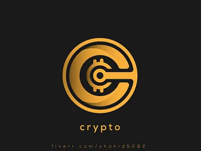 Crypto design flat logo graphic design graphic designer logo logo design minimalist logo monogram logo