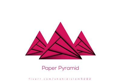 Paper Pyramid design flat logo graphic design graphic designer logo logo design minimalist logo