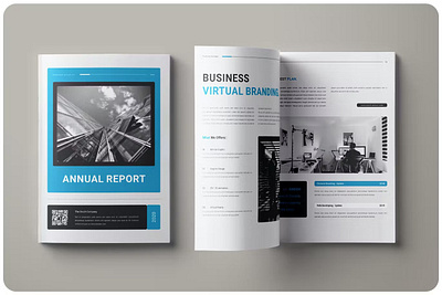 Annual Report Proposal 3d a4 annual annual report brand identity branding catalog catalogue clean company corporate layout magazine minimal portfolio professional proposal report simple us letter