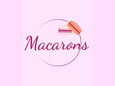 Logo ai design illustration logo macarons postcard