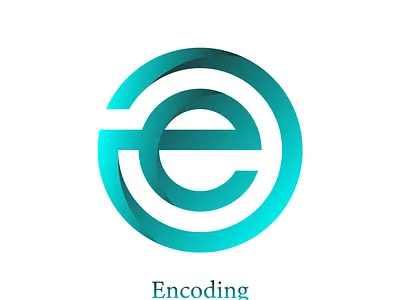 Encoding flat logo graphic design graphic designer logo logo design minimalist logo typography