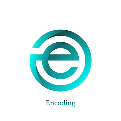Encoding flat logo graphic design graphic designer logo logo design minimalist logo typography