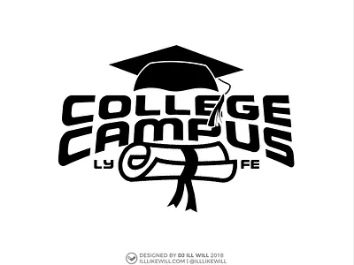 College Campus Lyfe Logo branding campus college college campus lyfe design djillwill graphic design illest illustration illwill logo lyfe typography