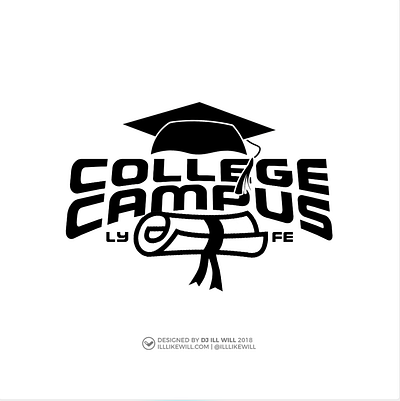 College Campus Lyfe Logo branding campus college college campus lyfe design djillwill graphic design illest illustration illwill logo lyfe typography