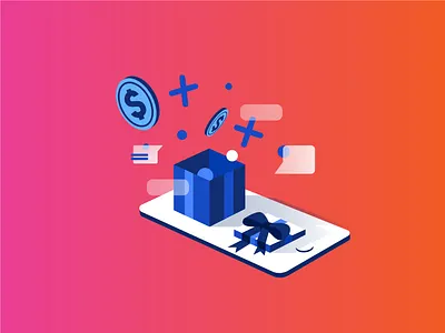 Invite a Friend Vector Illustration 3d adobe illustrator application art branding digital art digital artist digital illustration graphic design illustration mobile app vector vector art vector drawing vector illustration website illustration