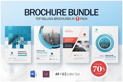 Brochure Bundle | InDesign, DOCX, Canva annual report brochure bundle brochure design brochure layout brochure template canva brochure company brochure company profile cover design creative docx brochure indesign template infographic report