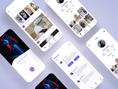 social media app UI design illustration ios design jannatul shourov logo minimal mobile app thedsquad ui ui design